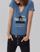 Blaues Damen-T-Shirt mit Albummotiv IKKS – PINK FLOYD-1
