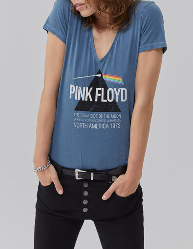 Blaues Damen-T-Shirt mit Albummotiv IKKS – PINK FLOYD - IKKS