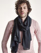 Chèche uni bleu acier Homme-2