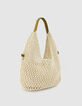 El bolso hobo de ganchillo beige Mujer-2