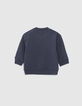 Sudadera azul marino maxi insignia bordado beb&eacute; ni&ntilde;o-3