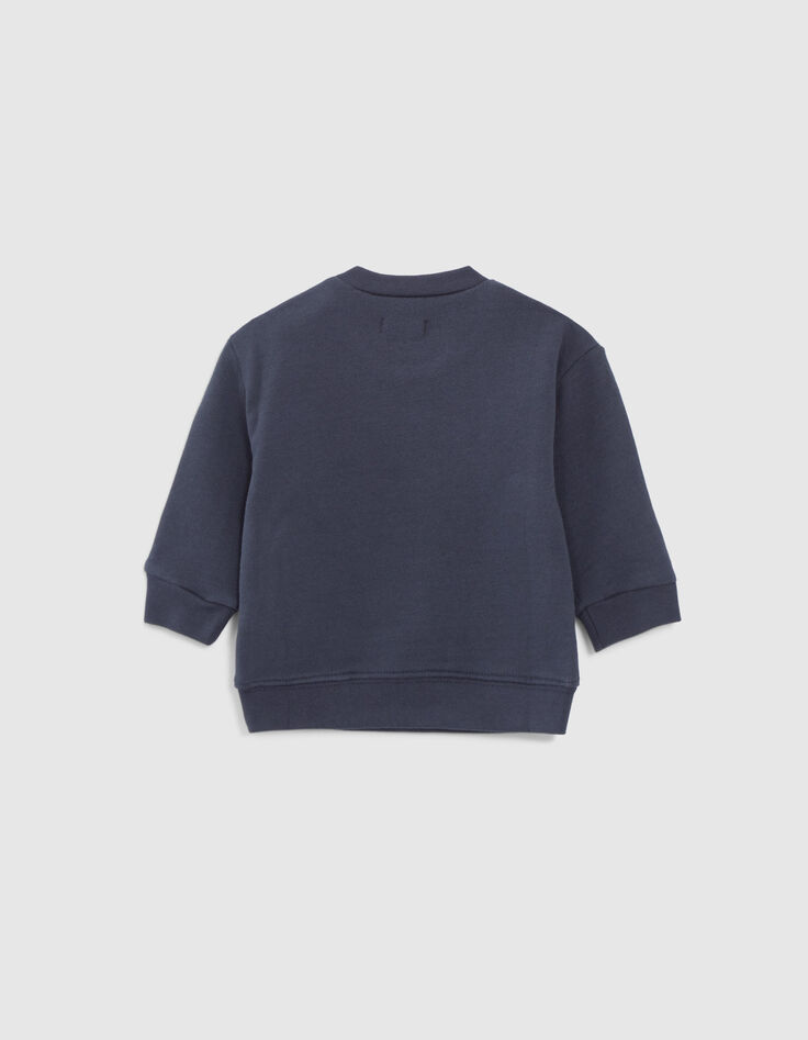 Sudadera azul marino maxi insignia bordado beb&eacute; ni&ntilde;o-3