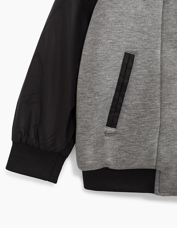 Blouson réversible gris foncé et bleu garçon -6