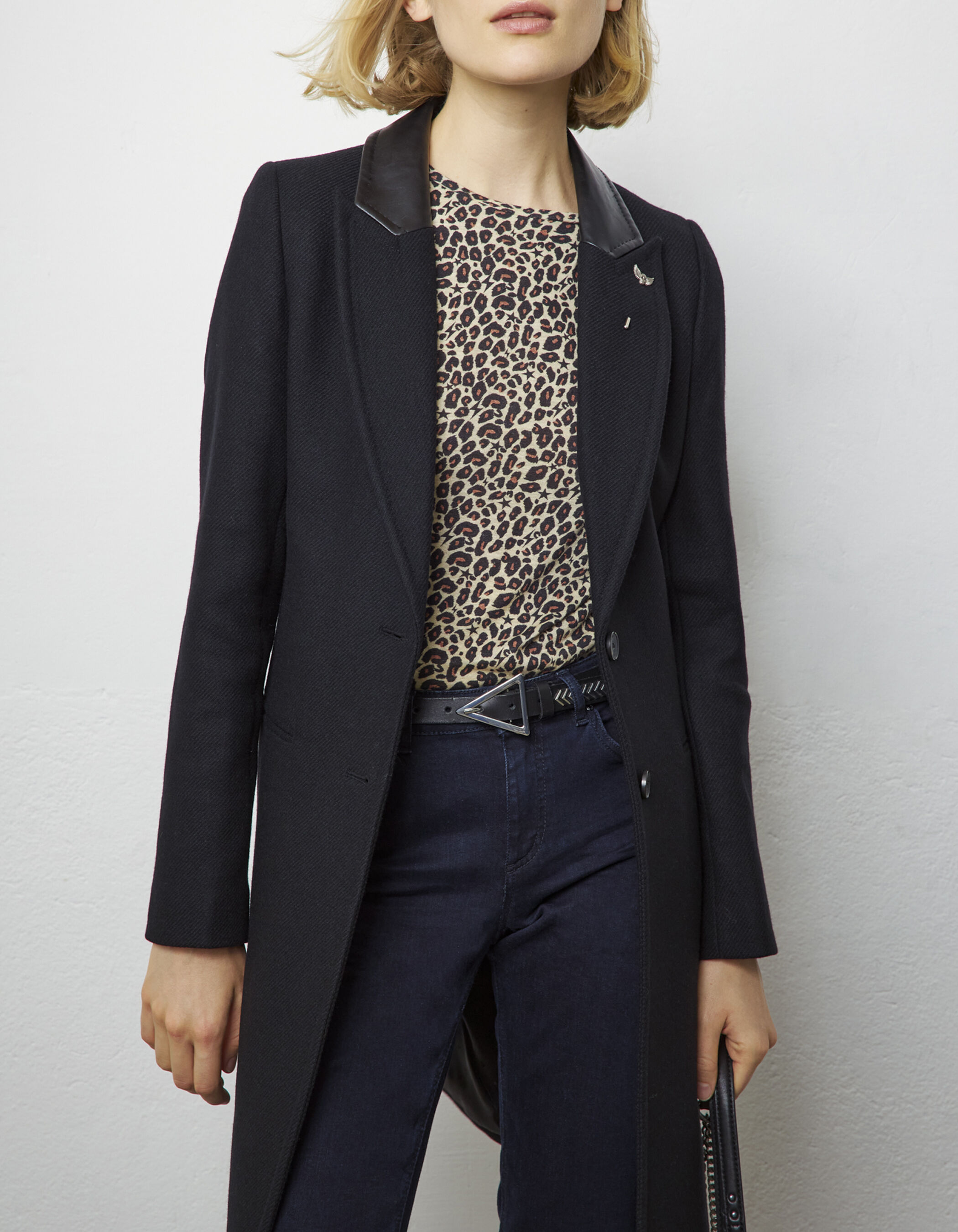 Band sale collar coat
