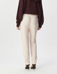 Pantalón de traje rosa cintura asimétrica mujer-2