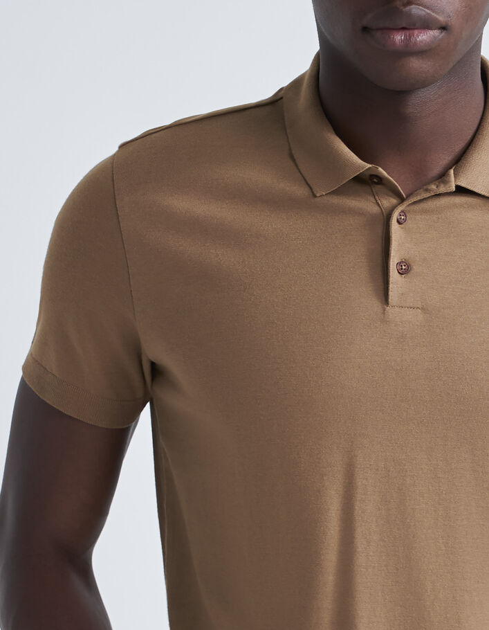 Polo cappuccino coton modal Homme-3