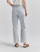 Vaquero slouchy blanco roto rayas finas Mujer-3
