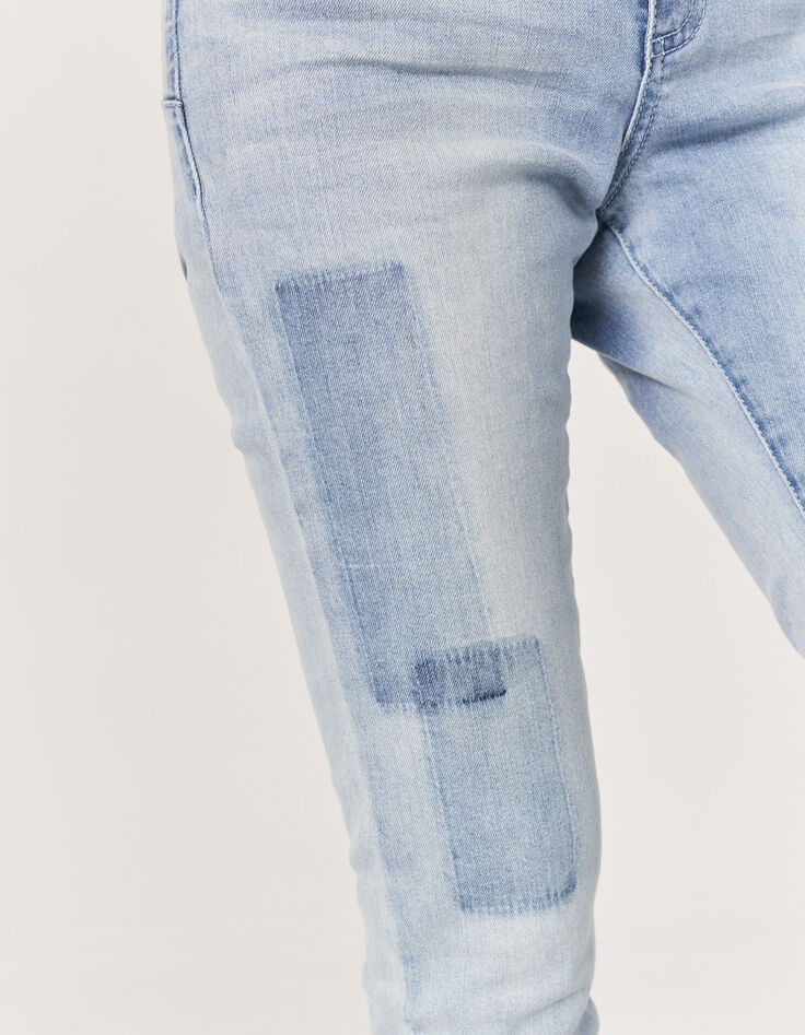 Jean bio effet patch coupe sculpt up longueur 7/8ème femme-4