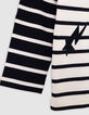 T-shirt in ecru met contrasterende mouwen voor jongens-6