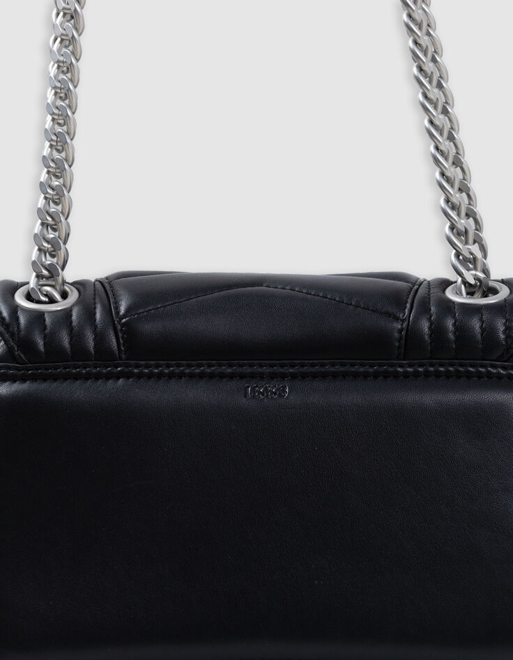Tasche THE 1- schwarz, Leder, Steppnähte Größe M-7