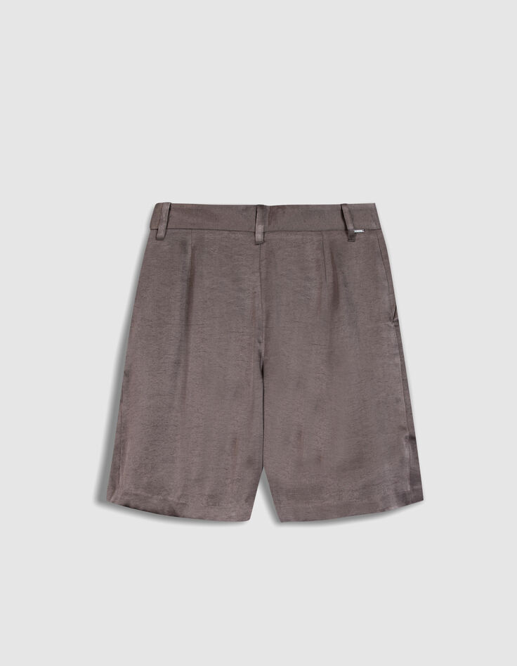 Bermudas entalladas de mujer en mezcla de Lyocell&reg; gris-7