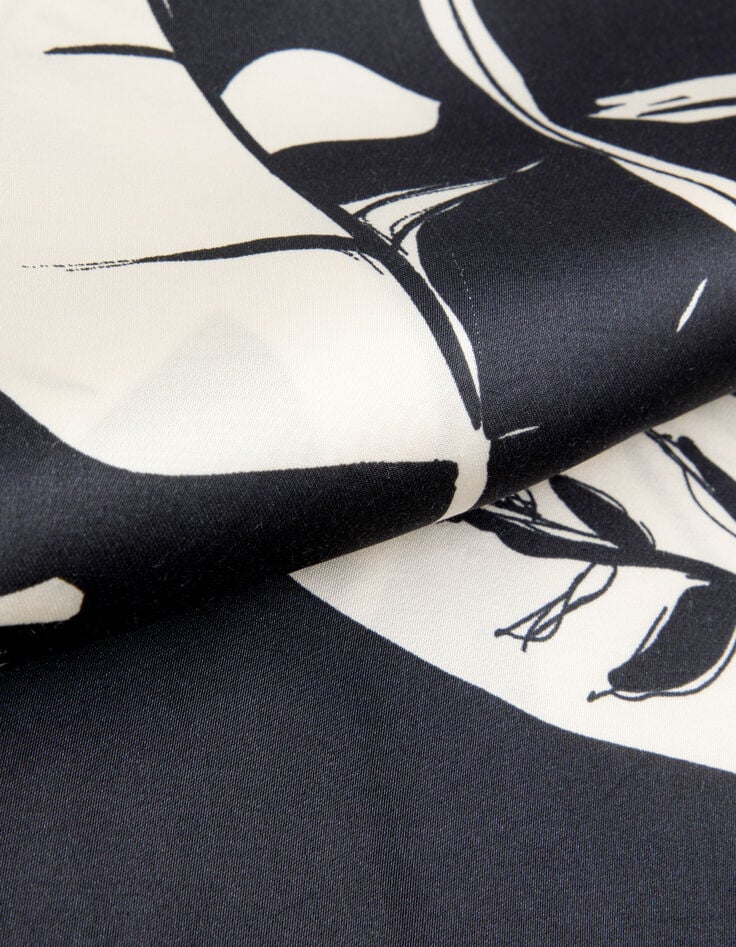 Marineblaues Top mit Tropical-Print ohne &Auml;rmel Damen-9