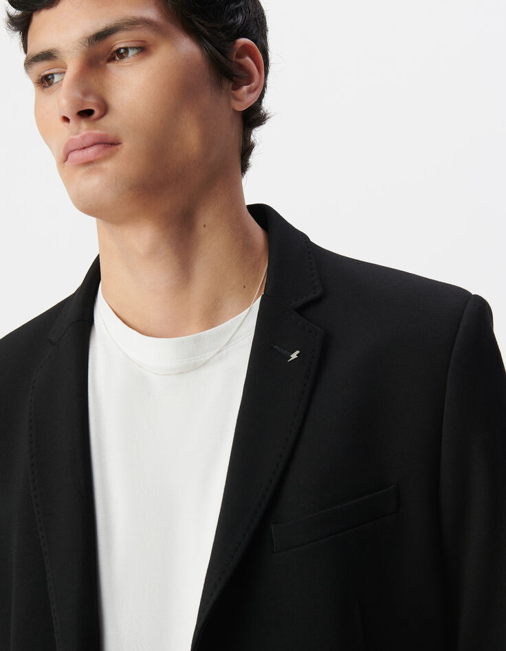 Veste noire Interlock à parementure amovible Homme-7