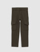 Boy's khaki CHINO battle pants-1