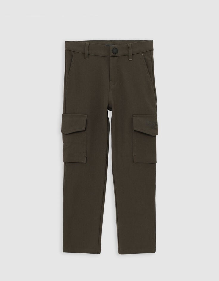 Boy's khaki CHINO battle pants-1