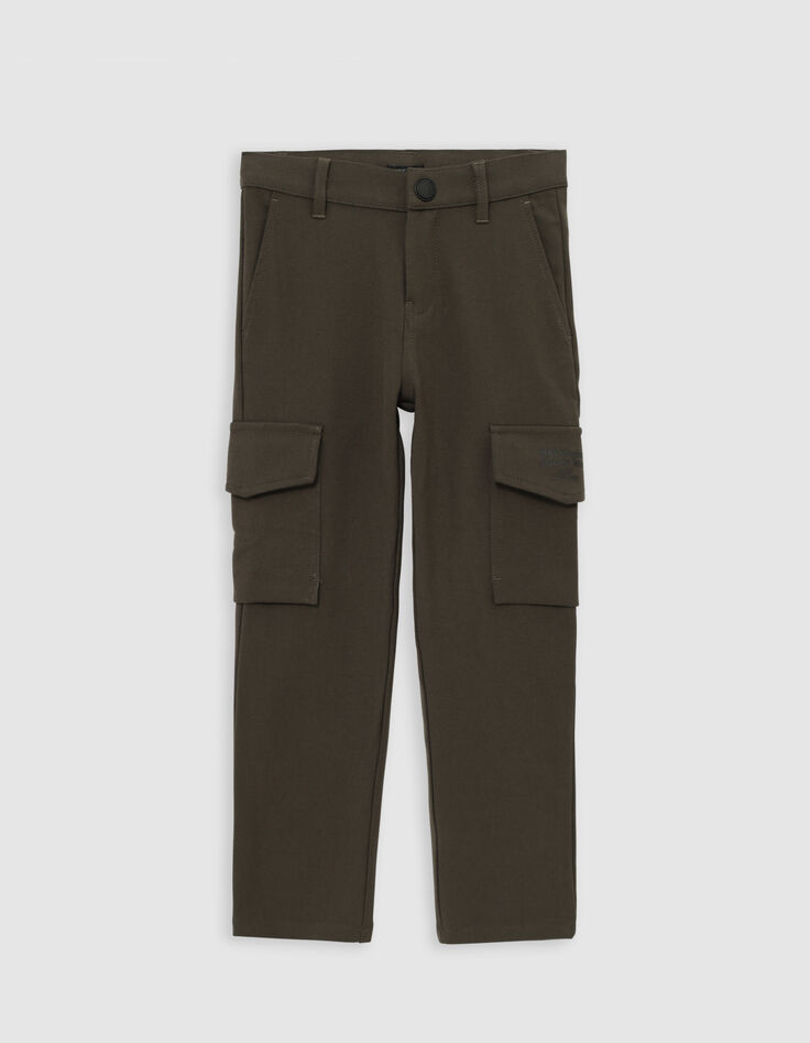 Boy's khaki CHINO battle pants-1 Boy's khaki CHINO battle pants-1