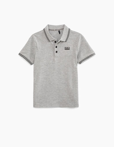 Graues Kinder-Poloshirt aus Biobaumwolle - IKKS