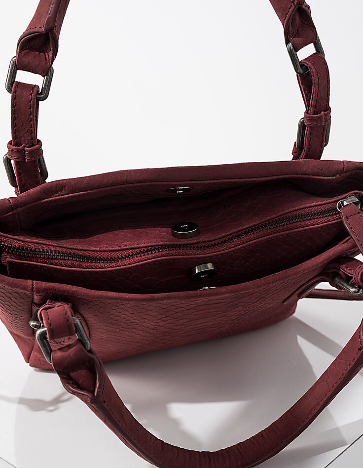 Women’s The Mini Artist garnet reptile-look leather bag-4