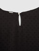 Robe noire fluide en plumetis fille-5