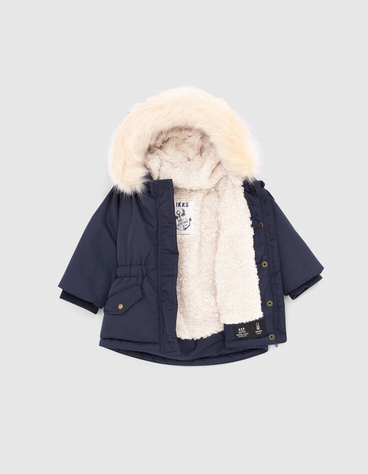 Navy parka gevoerd babymeisjes-2