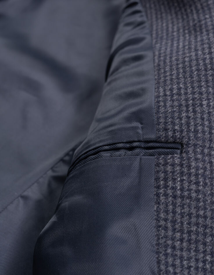 Abrigo de lana azul marino a cuadros para hombre-9 Abrigo de lana azul marino a cuadros para hombre-9