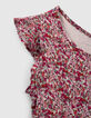 Robe longue fuchsia imprimé fleurs fille-4
