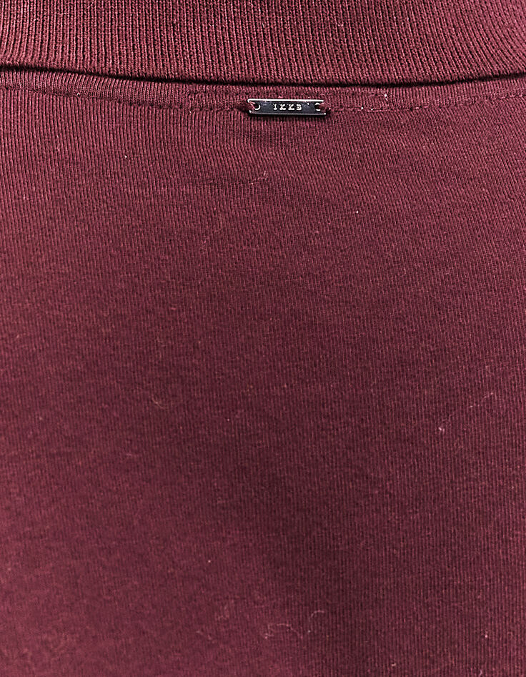Polo bordeaux bi matière IKKS BETTER Homme-5