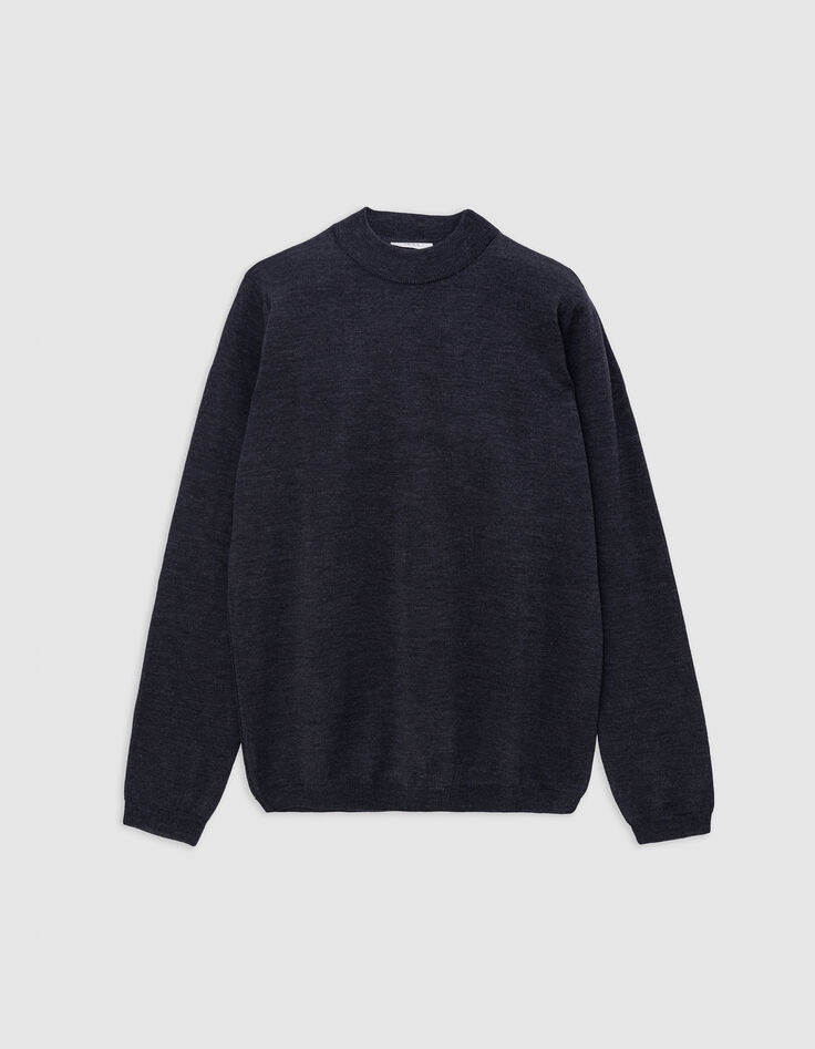 Men's navy mock-neck sweater-6 Men's navy mock-neck sweater-6