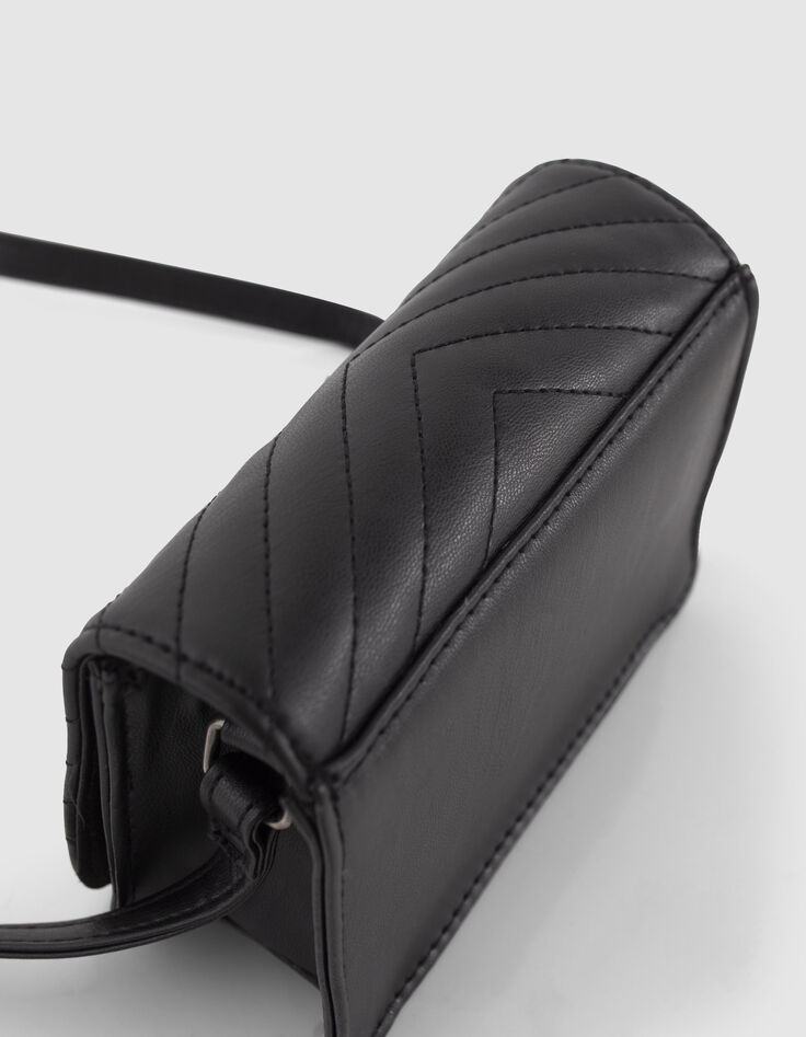Bolso negro acolchado espigas rayos ni&ntilde;a-5