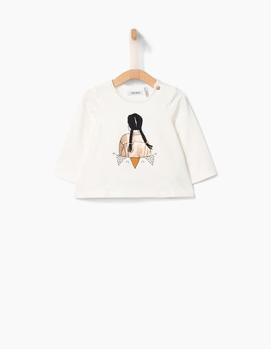 Wit T-shirt babymeisjes - IKKS