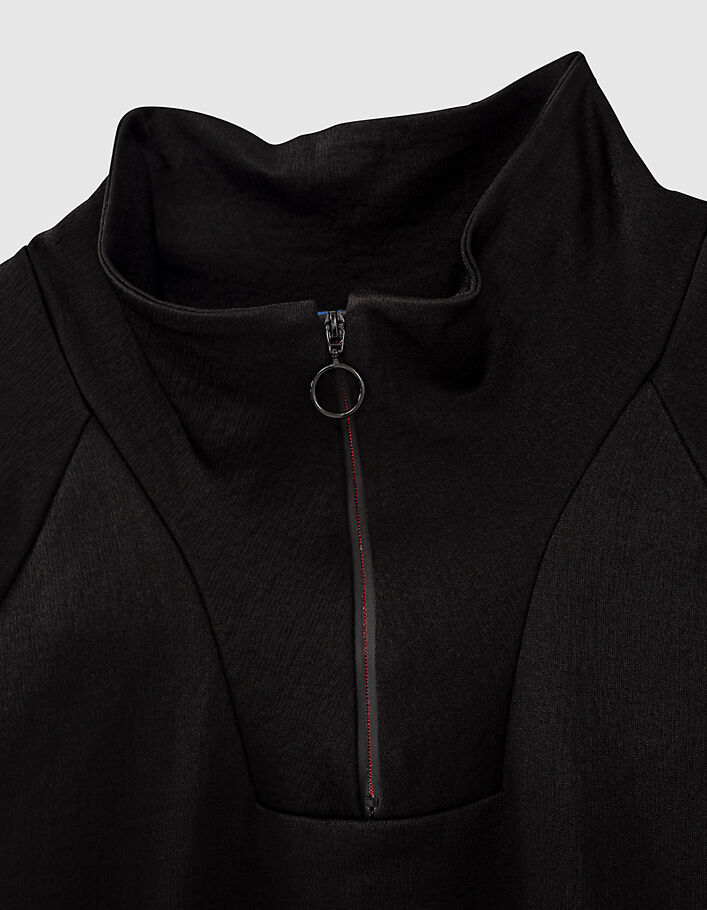 Robe noire à col et manches zippés I.Code - I.CODE