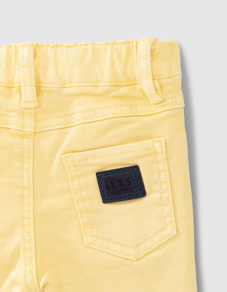Hellgelbe Jeans mit Naht vorne für Babyjungen-4