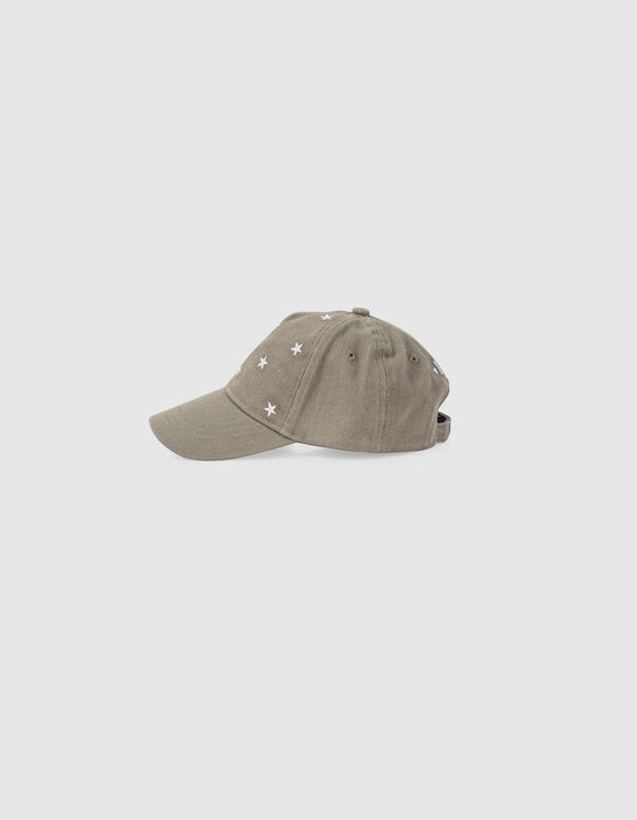 Girls’ khaki cap embroidered with silver stars