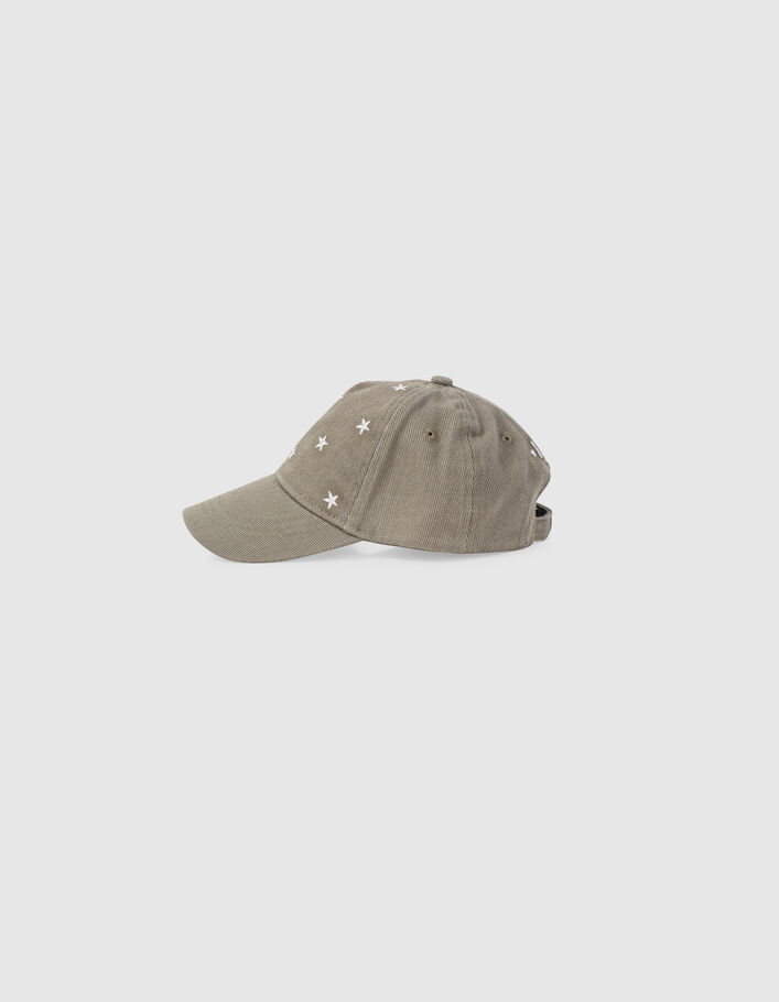 Girls’ khaki cap embroidered with silver stars - IKKS