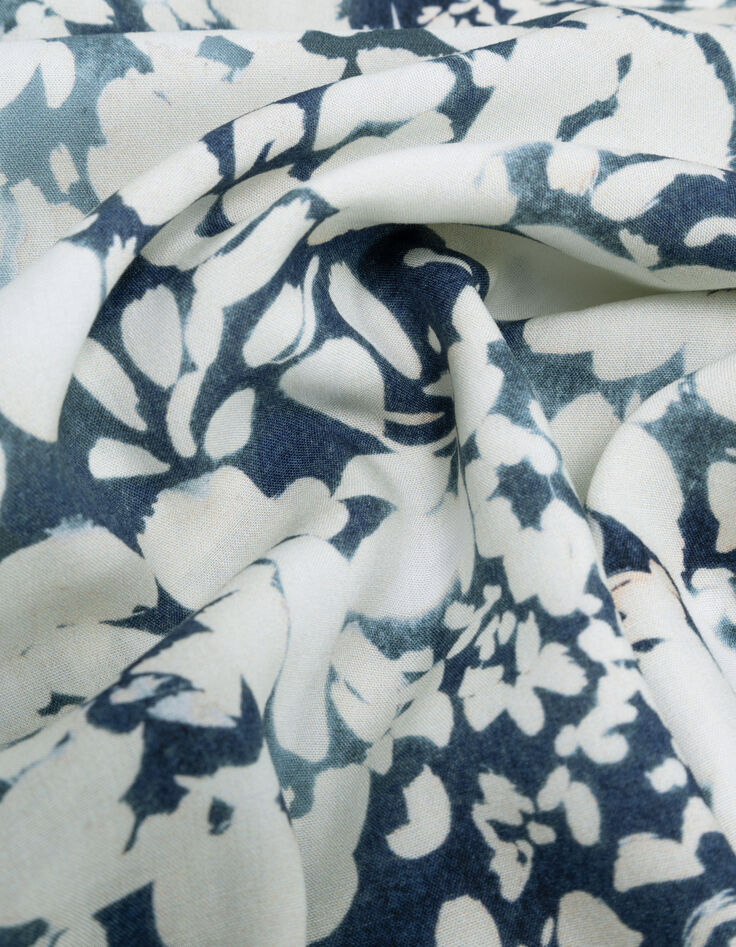 Inktblauw REGULAR overhemd LENZING&trade; ECOVERO&trade; bloemen Heren-7