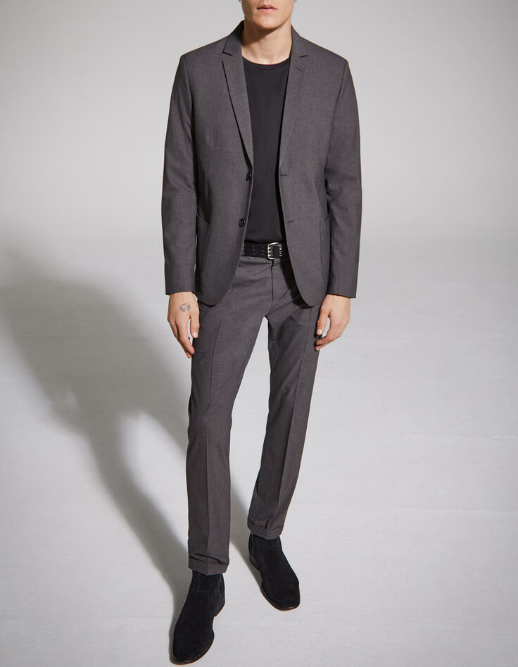 Men’s dark chocolate TRAVEL SUIT suit jacket-5