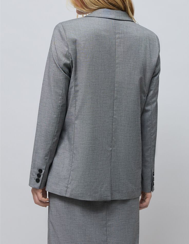 Women's oversized grey faux-uni suit jacket-4