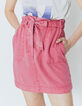 Roze rok in bleached tencel afneembare ceintuur dames-4