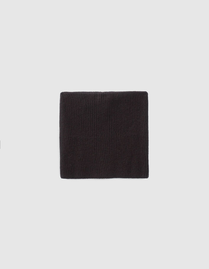 Snood noir tricot Femme-1