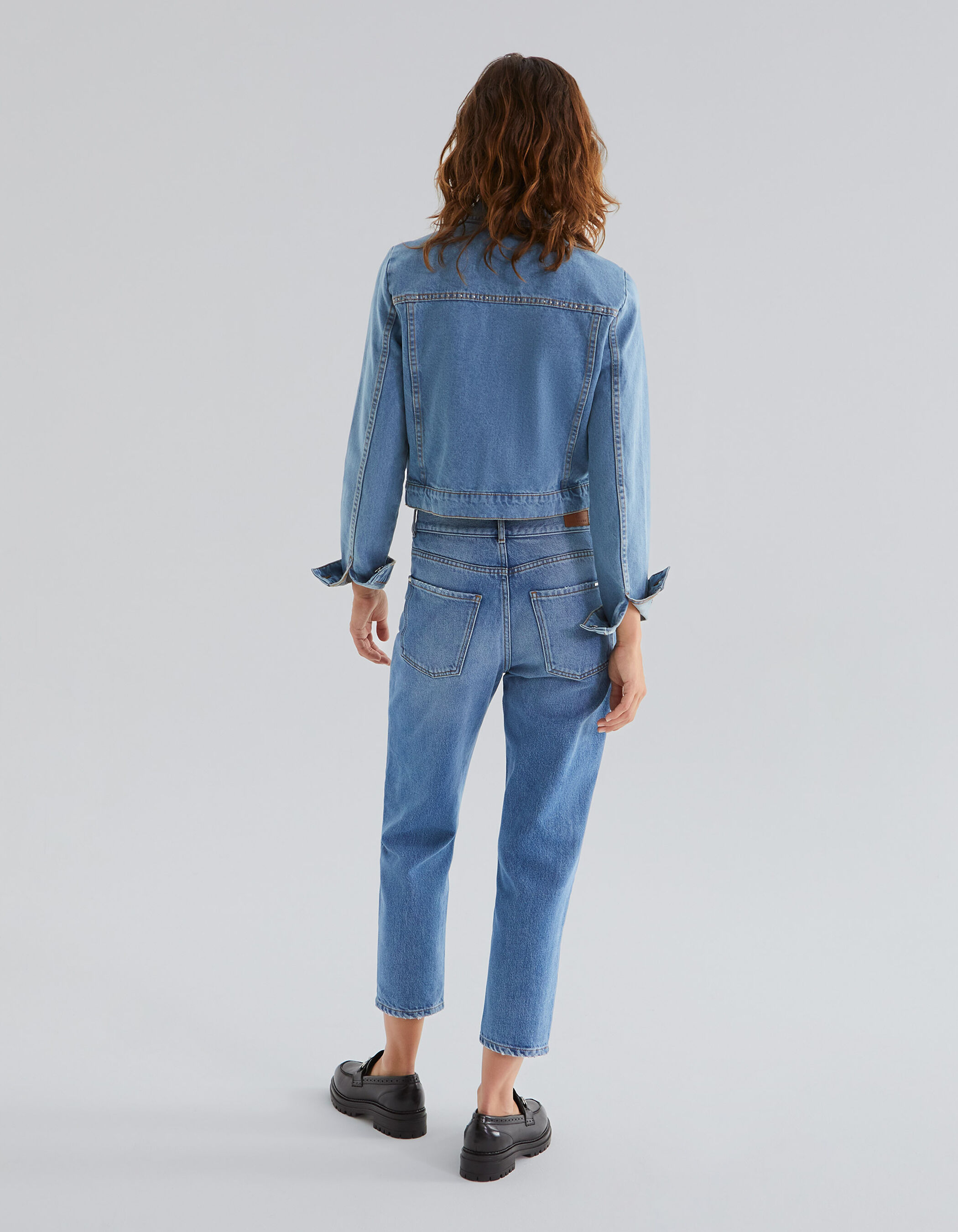Jean gris sales boyfriend femme