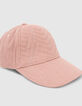 Casquette rose pailleté broderies éclairs fille-6