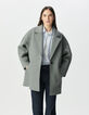 Women’s grey coat with detachable hood-3