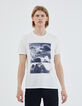 Gebroken wit T-shirt opdruk landschap Heren-2