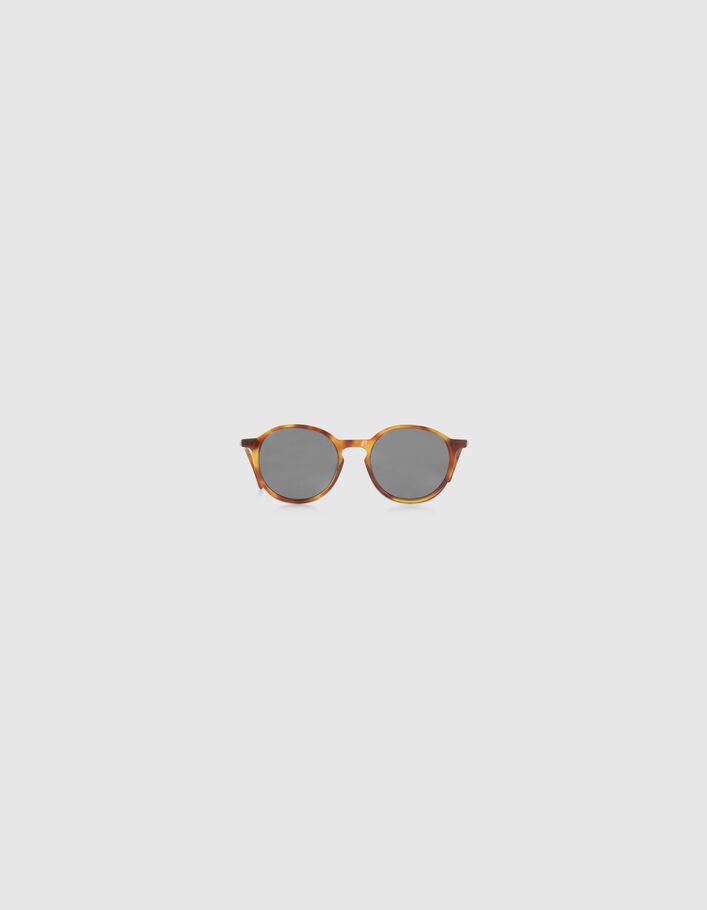 Lunettes solaires mixte écaille miel-3