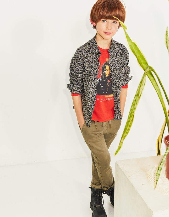 Jean kaki en maille knitlook gar?�on