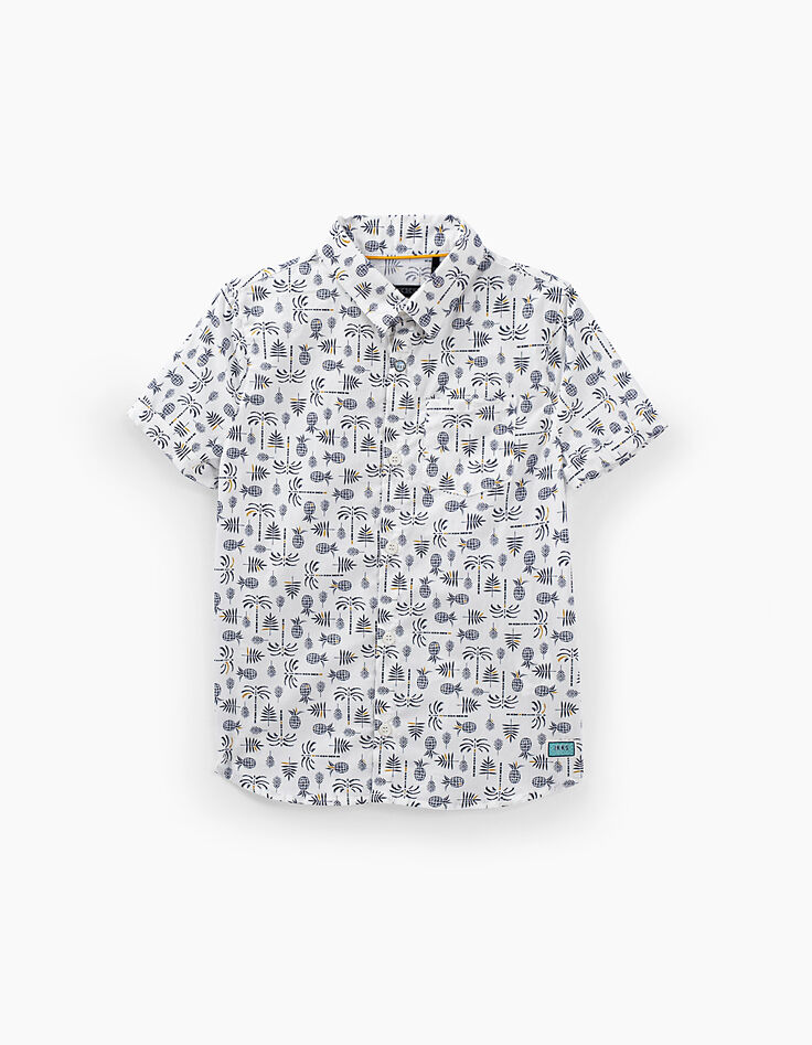 Camisa blanco roto con estampado piñas niño-2