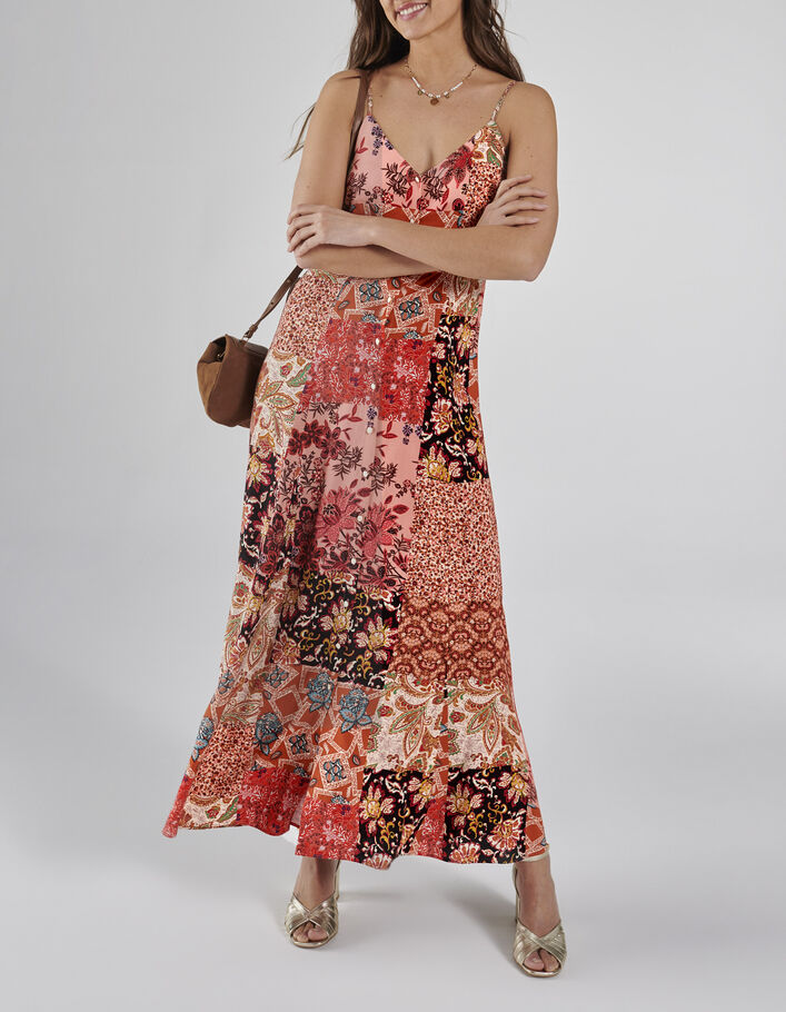 Robe En Soie I.CODE By IKKS - Taille 36 - Imprimé Fleurs - Neuf Avec étiquettes
