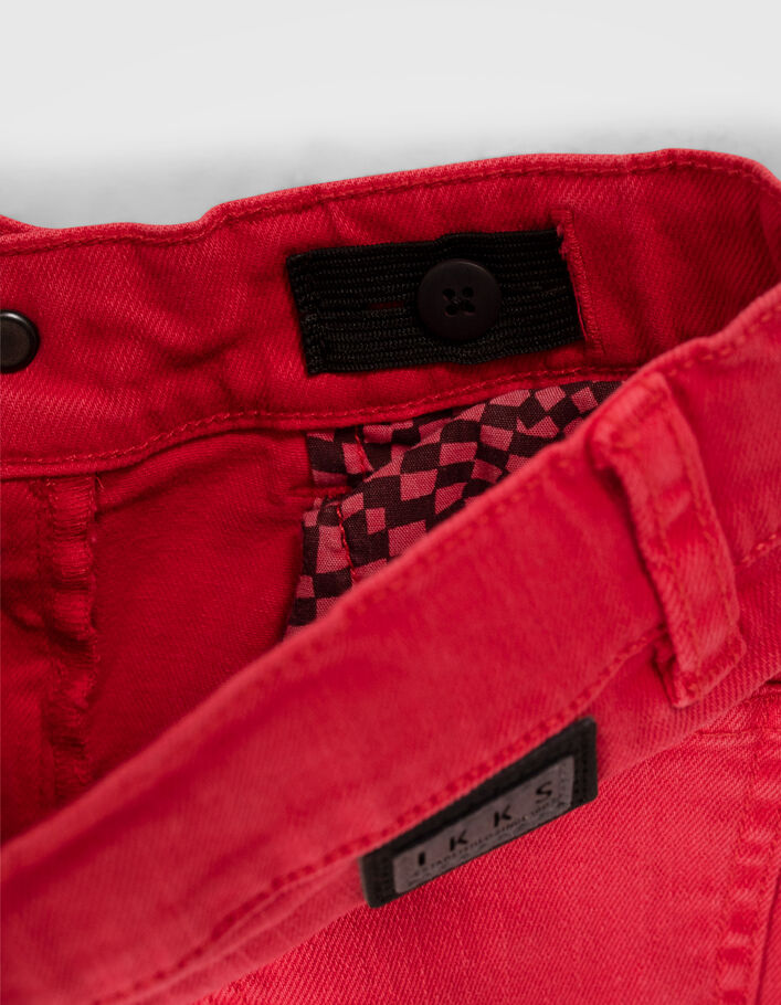 Gebleekt rode slim jeans jongens - IKKS