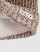 Kamelstrickmütze mit Bommel Bommel Baby Junge-5