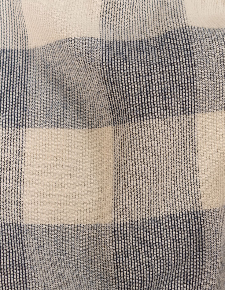 Boys’ grey blue velvet check shirt-6